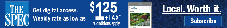 Get digital access to The Spec. Weekly rate as low as $1.25 + tax. Subscribe